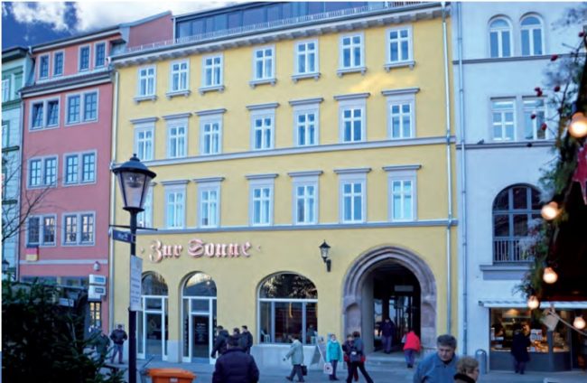 Fassade des Hauses Zur Sonne in Jena